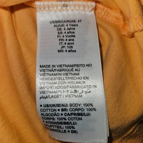 6 for $25🎃 Amazon Essentials Star Wars Orange Baby Yoda Cotton Tee Toddler 4T - Picture 3 of 4